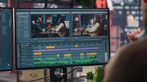 91免费视频编辑团队工作场景素材